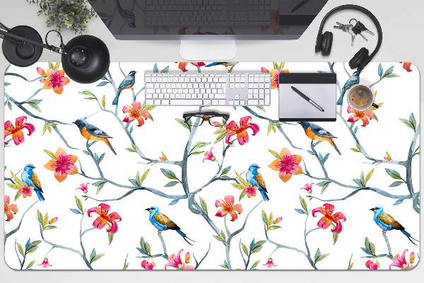 Sous-main bureau Oiseaux sur des branches
