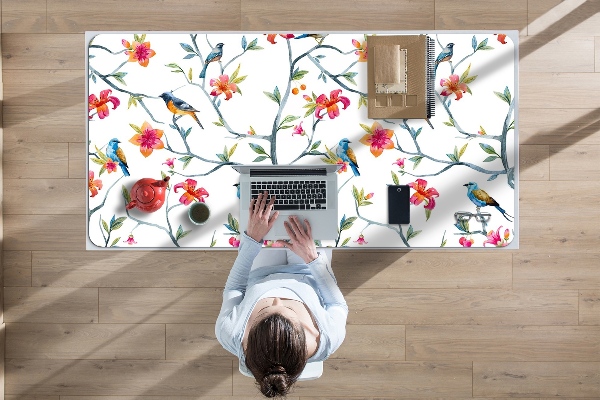Sous-main bureau Oiseaux sur des branches