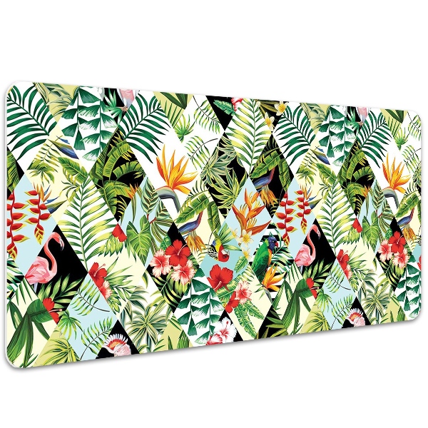 Sous-main bureau Fleurs et oiseaux