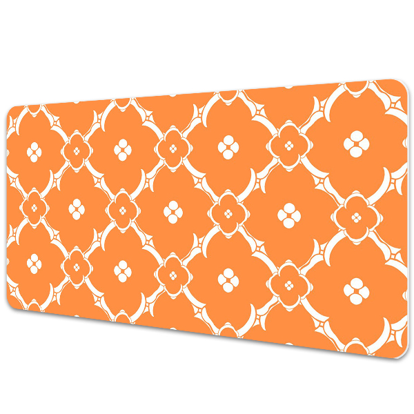 Sous-main bureau Fleurs orange