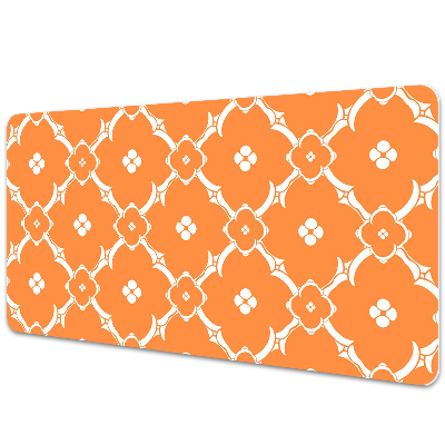 Sous-main bureau Fleurs orange