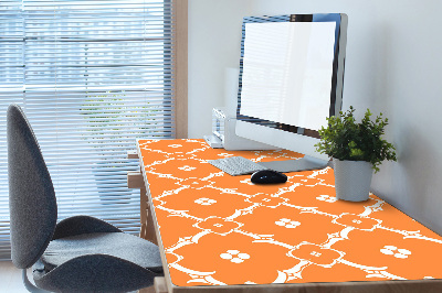 Sous-main bureau Fleurs orange