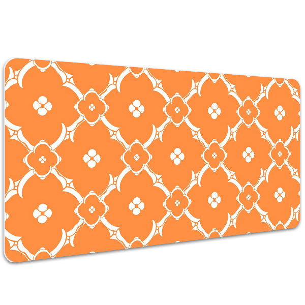 Sous-main bureau Fleurs orange