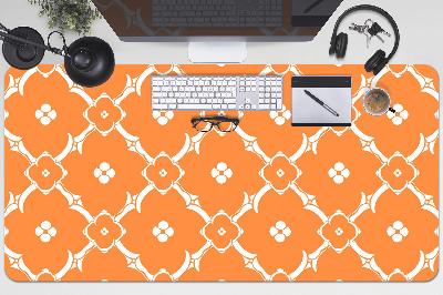 Sous-main bureau Fleurs orange