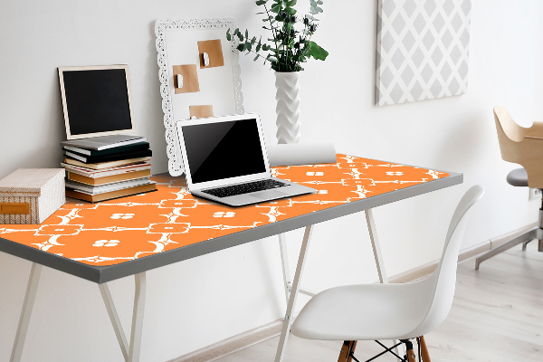 Sous-main bureau Fleurs orange