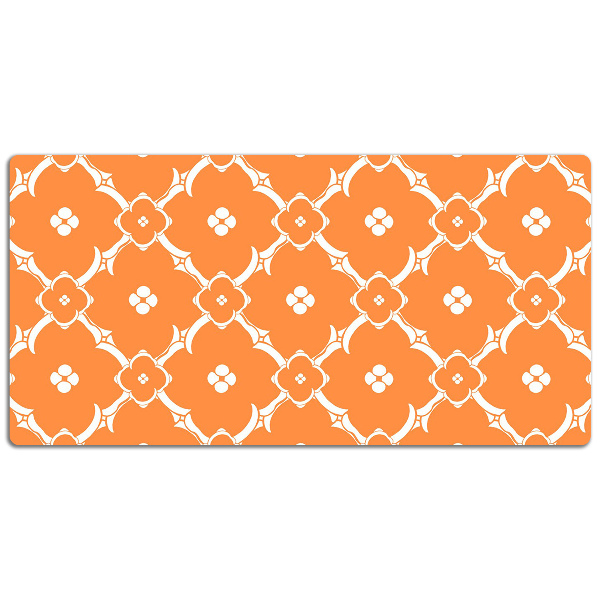 Sous-main bureau Fleurs orange