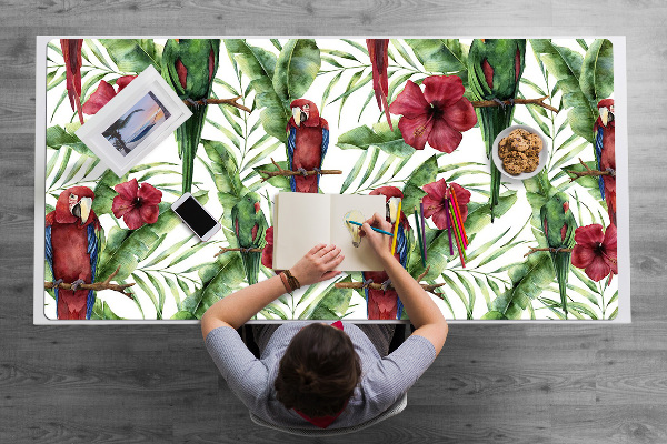 Protège bureau Perroquets exotiques