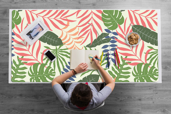 Protège bureau Feuilles exotiques