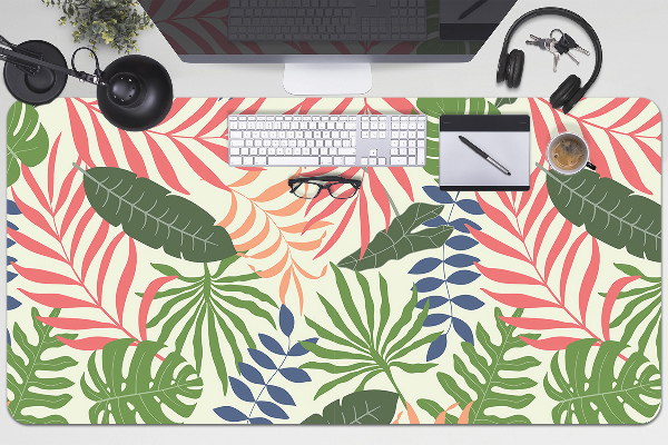 Protège bureau Feuilles exotiques