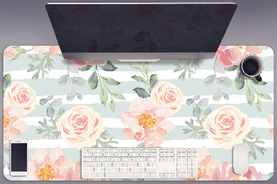 Sous main de bureau Fleurs roses