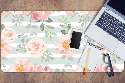 Sous main de bureau Fleurs roses