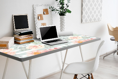 Sous main de bureau Fleurs roses