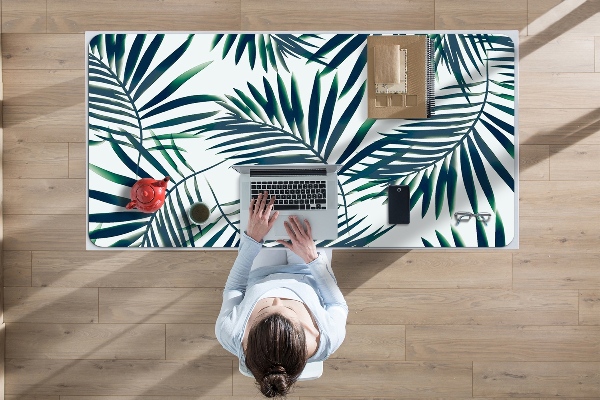 Sous-main bureau Feuilles vertes