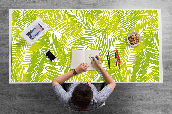 Sous-main bureau Feuilles vertes