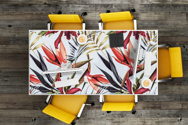 Sous-main bureau Fleurs pastel