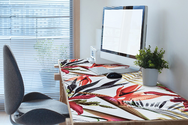Sous-main bureau Fleurs pastel