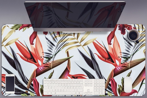 Sous-main bureau Fleurs pastel