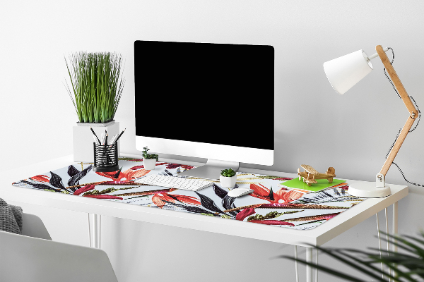 Sous-main bureau Fleurs pastel