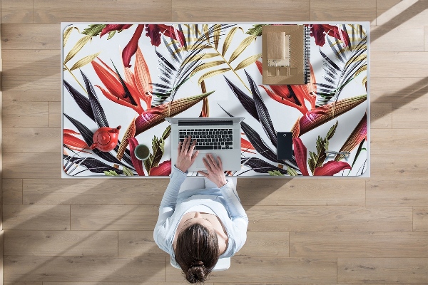 Sous-main bureau Fleurs pastel
