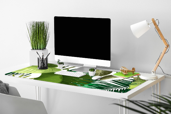 Sous-main bureau Feuilles vertes