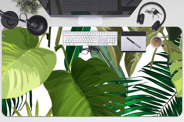 Sous-main bureau Feuilles vertes