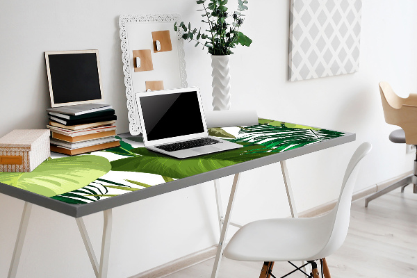 Sous-main bureau Feuilles vertes
