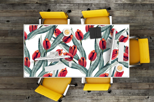 Sous main de bureau Tulipes