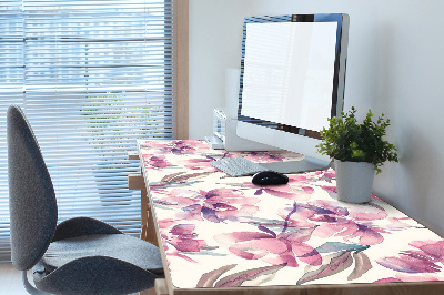 Sous main de bureau Fleurs roses