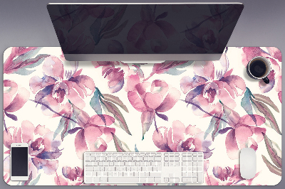 Sous main de bureau Fleurs roses