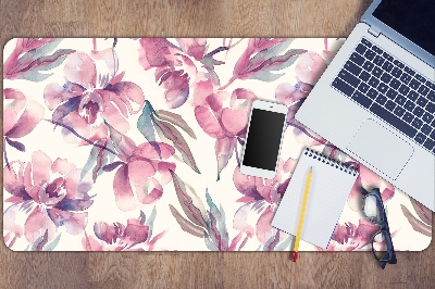 Sous main de bureau Fleurs roses