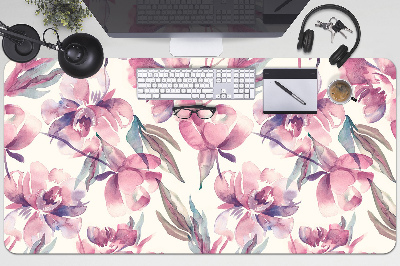 Sous main de bureau Fleurs roses