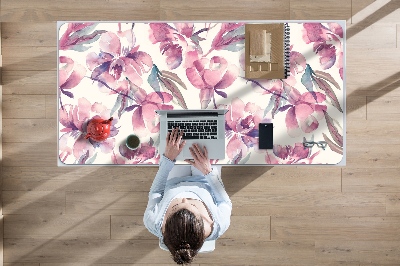 Sous main de bureau Fleurs roses