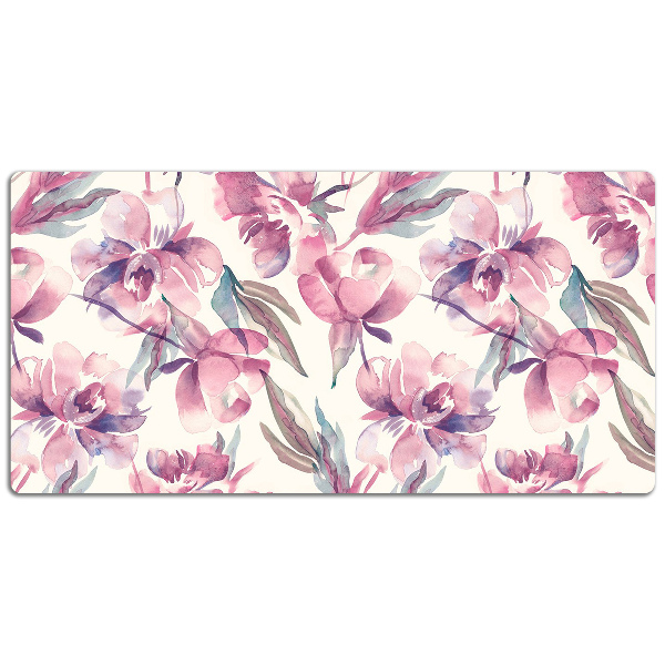 Sous main de bureau Fleurs roses