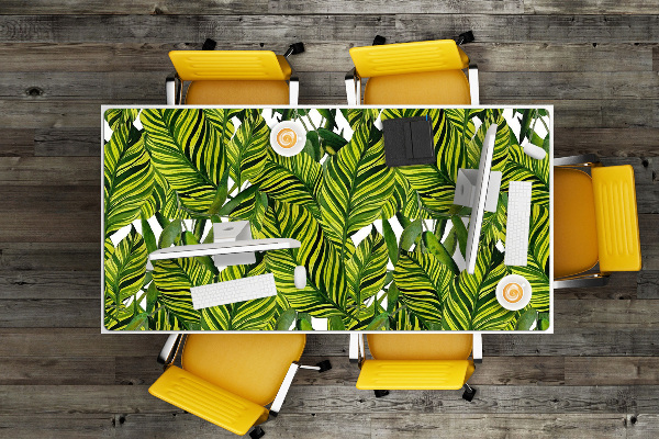 Sous-main bureau Feuilles de la jungle