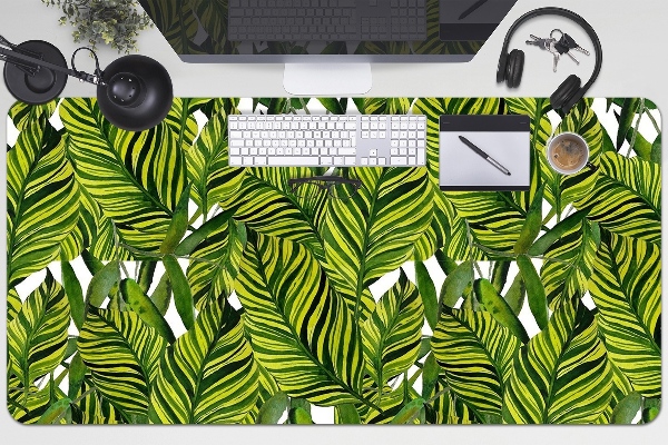 Sous-main bureau Feuilles de la jungle