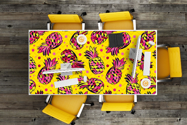 Sous-main bureau Ananas roses