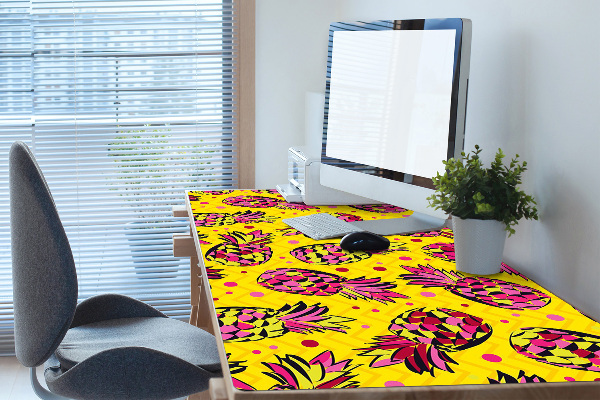 Sous-main bureau Ananas roses