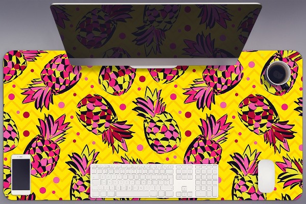 Sous-main bureau Ananas roses