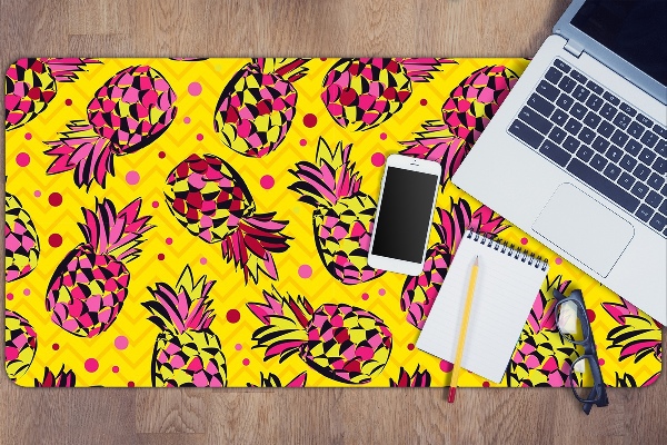 Sous-main bureau Ananas roses