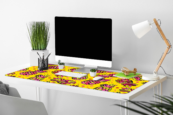 Sous-main bureau Ananas roses