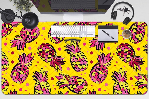 Sous-main bureau Ananas roses