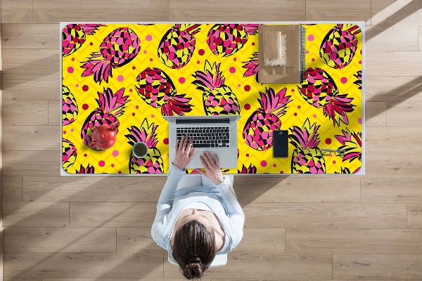 Sous-main bureau Ananas roses