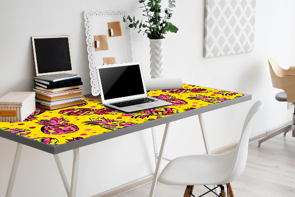 Sous-main bureau Ananas roses