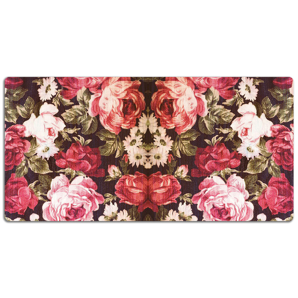 Sous main de bureau roses rouges