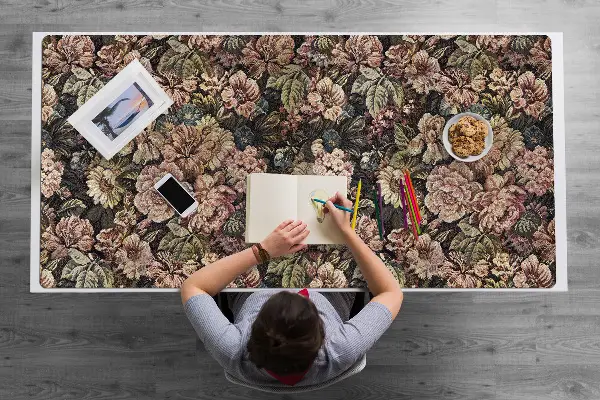 Tapis de bureau Fleurs tissées