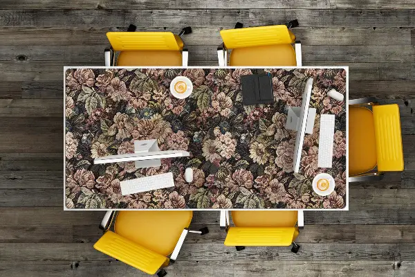 Tapis de bureau Fleurs tissées