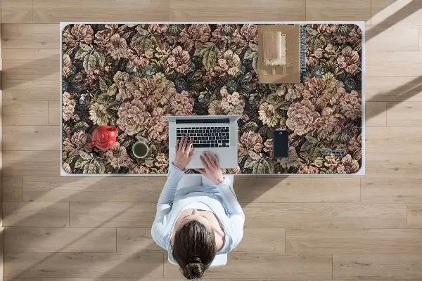 Tapis de bureau Fleurs tissées