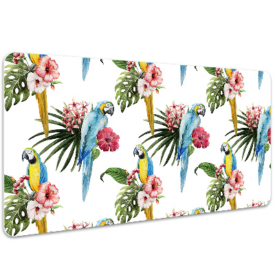 Tapis de bureau Perroquets et fleurs