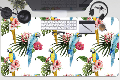 Tapis de bureau Perroquets et fleurs