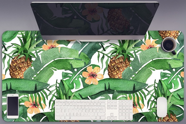 Sous-main bureau Ananas dans les feuilles